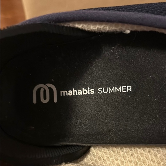 Mahabis Navy and Teal Summer Slip-Ons - Picture 2 of 7